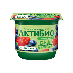 АКТИБИО ЙОГ 130 КЛУБНИКА-ЧЕРНИКА 1/12 б/с 200693