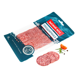 Праздничная с/к 0,10 кг.шт. нарезка (лоток с ср.защ.атм.) "Высокий вкус" ГСП102475