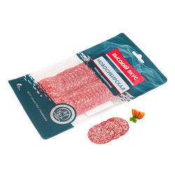 Новосибирская с/к 0,10 кг.шт. нарезка (лоток с ср.защ.атм.) "Высокий вкус" ГСП102474