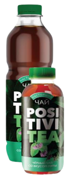 "Чай черный со вкусом мяты"_0,9 ПЭТ_PositiviTea(Позитивити) 1/6шт 4822