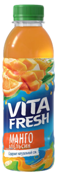 VITAFRESH Напиток сокосодерж. Манго-апельсин 0,4л ПЭТ 1/12шт 36073