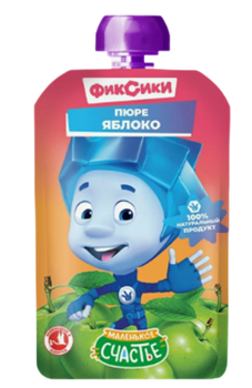 Пюре Фиксики 90гр Яблоко (гуалапак) с 4мес 1/12 22134