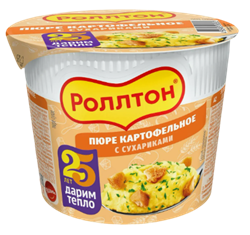 Ролтон пюре картофельное (сух) 40гр с сухариками 1/24шт УТ000001898