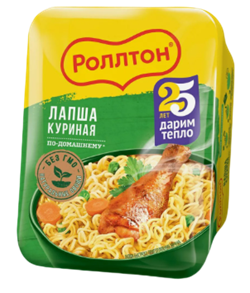 Ролтон лапша б/п 90гр куринная по домашнему (конт) 1/24шт УТ000002743