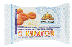 Молград Творожный продукт с курагой 180 гр /12 шт ЗАМ  36374