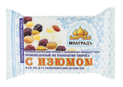 Молград Творожный продукт с изюмом 180 гр /12 шт ЗАМ  36373