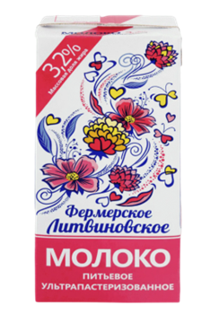 Молоко пит УП Фермерское "Литвиновское" 3,2% 1л ТБА 1*12 237677