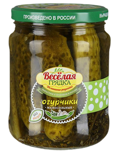 Веселая грядка Малосольные Огурчики бочковые 670гр 1/8шт  35973