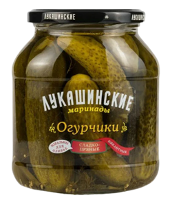 "Лукашинские" Огурчики марин. ПИКАНТНЫЕ сладко-прян. 670гр 1/6шт 35981