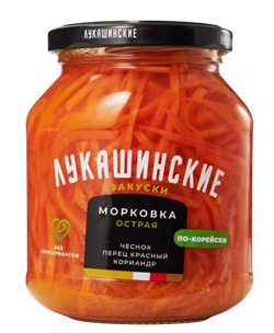 "Лукашинские" Морковка по-корейски острая 340гр 1/6шт 35979