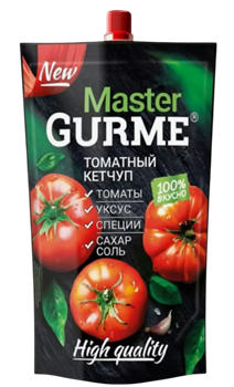 Кетчуп Master Gurme Томатный первой кат. 300гр д/п 1/24шт 14615