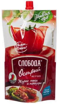 Кетчуп Слобода Острый высш.кат 320гр д/п 1*24шт 14609
