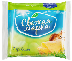 Плавл.прод."Свежая марка" с Грибами Белыми 45% 130гр(Слайсы) 1*12 00-00001249