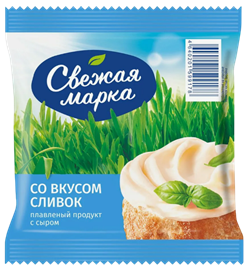 Плавл.прод."Свежая марка" Со вкусом сливок 45% 130гр(Слайсы) 1*12 35659
