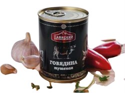 ГОВЯДИНА ТУШЕНАЯ ГОСТ В/С 338 гр.ТМ "СОЛНЦЕ САЯН" 36097