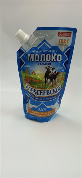 Молоко сгущ.цельн. м.д.ж 8,5% 270г д/п Алексеевское 1/24шт НФ-00000654 - фото 1110