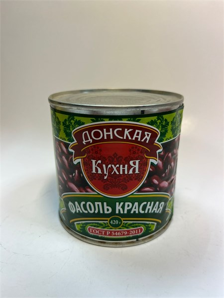 Фасоль красная Донская Кухня 420гр ж/б 1/12шт 00000000270 - фото 1289