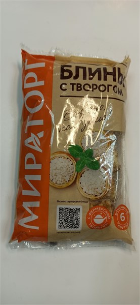 Блины с творогом ЗАМ Flow Pack 360г 1/10шт 1010025458 - фото 1304