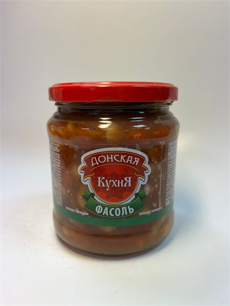 Фасоль БЕЛАЯ ПЕЧЕНАЯ с овощами Донская Кухня 500гр СТЕКЛО 1/8шт 23463 - фото 1346