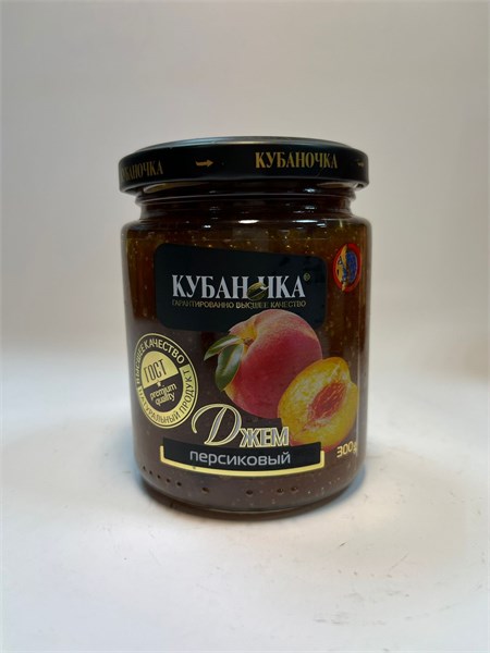 Джем Персиковый "Кубаночка" 300гр с/б 1*12шт УТ-00000119 - фото 1421