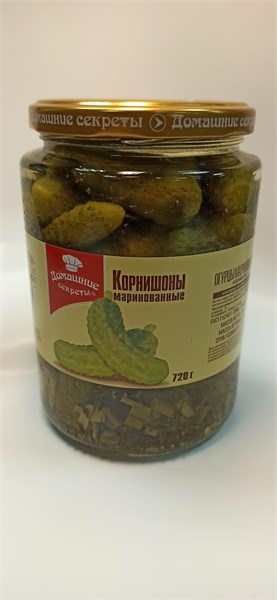 Корнишоны "Домашние секреты" марин. ст/б 720 гр 1/8 00-00001989 - фото 1435