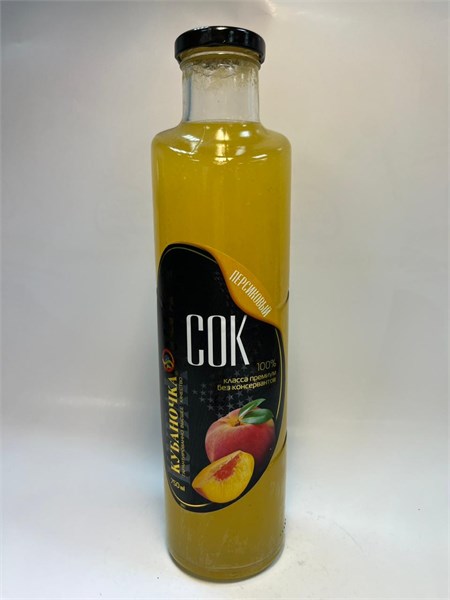 Сок Персиковый 100% "Кубаночка" 750мл. 1*6 00-00001939 - фото 1447
