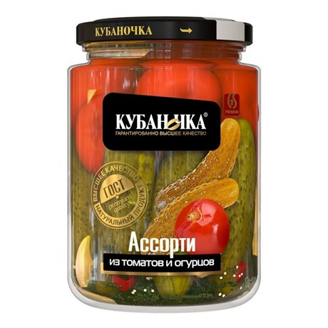 Ассорти Томаты+Огурцы Кубаночка 1500гр 1/6 00000001956 - фото 1459