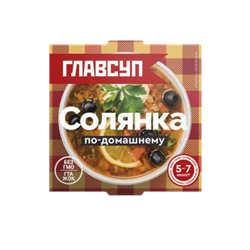 Солянка по-домашнему замороженная, 0,25 кг ТМ Главсуп 1/12шт 00-00000044