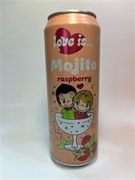 Love is... МОХИТО со вкусом Малины напиток б/а газированный паст.  450мл 1*12 20771