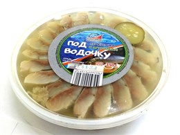 Сельдь ф/к в масле с огурчиком мариннов. "Под водочку" 0,160гр 1/20шт 21038