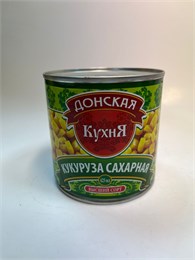 Кукуруза Донская Кухня 340гр консервированная ваккум 1/12шт 00000000258
