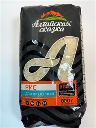 АС 800гр Рис длиннозерный, шлифованный 1сорт 1/12шт 21892