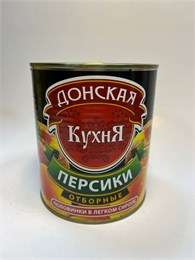 Компот Персики половинки Донская Кухня 850мл 1/12шт 00000000299