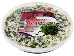 Салат "Крабовый" (из морск кап с краб палочками и кукурузой) 0,400гр п/э 1/21шт 22225