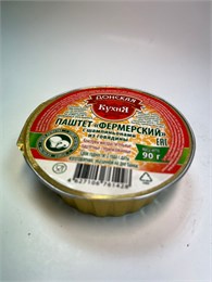 Паштет Фермерский с шампиньонами из говядины Донская Кухня 90гр 1/20шт 00000000412