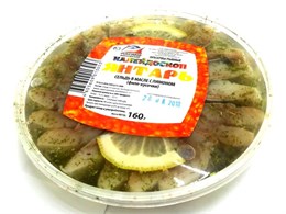Сельдь ф/к в масле с гарниром с лимоном "Янтарь" 0,160гр 1/20шт 22615