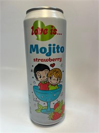 Love is... МОХИТО со вкусом Клубники  напиток б/а газированный паст.  450мл 1*12 23068