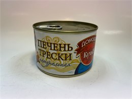 Печень трески ж/б 230гр Донская Кухня 1/24 шт 00000000420
