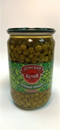 Горошек зеленый Донская Кухня 650гр Стекло 1/8шт 00000000078