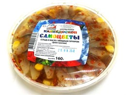 Сельдь ф/к в масле с овощным гарниром "Самоцветы" 0,160гр 1/20шт 23903