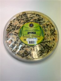 Салат Дружба (морская капуста с горбушей в майонезе) 0,190 1/20 Оф104008