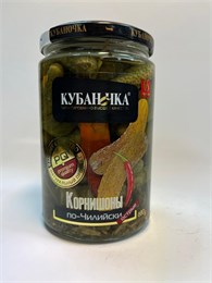Корнишоны по - Чилийски "Кубаночка" 680гр с/б 1*8шт 00-00001965