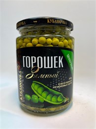 Зелёный горошек Молочный "Кубаночка" 460гр. с/б в/с 1*12 00-00001959