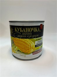 Кукуруза сладкая "Кубаночка" 340гр ж/б ключ 1*12шт 00000003965