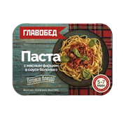 Паста с мясным фаршем в соусе Болоньез.Второе замороженное блюдо 0,3кг 1/8шт 00-00000501