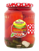 Веселая грядка Помидорки марин. с зеленью и чесноком 680гр 1/8шт 36145