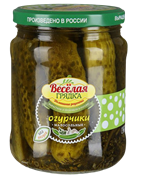 Веселая грядка Малосольные Огурчики бочковые 670гр 1/8шт  35973